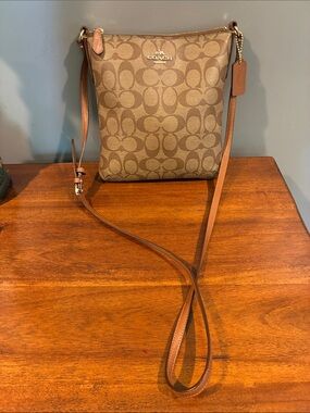 Coach Tan Signature Crossbody Bag